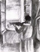 Henri Matisse Violinist window oil on canvas